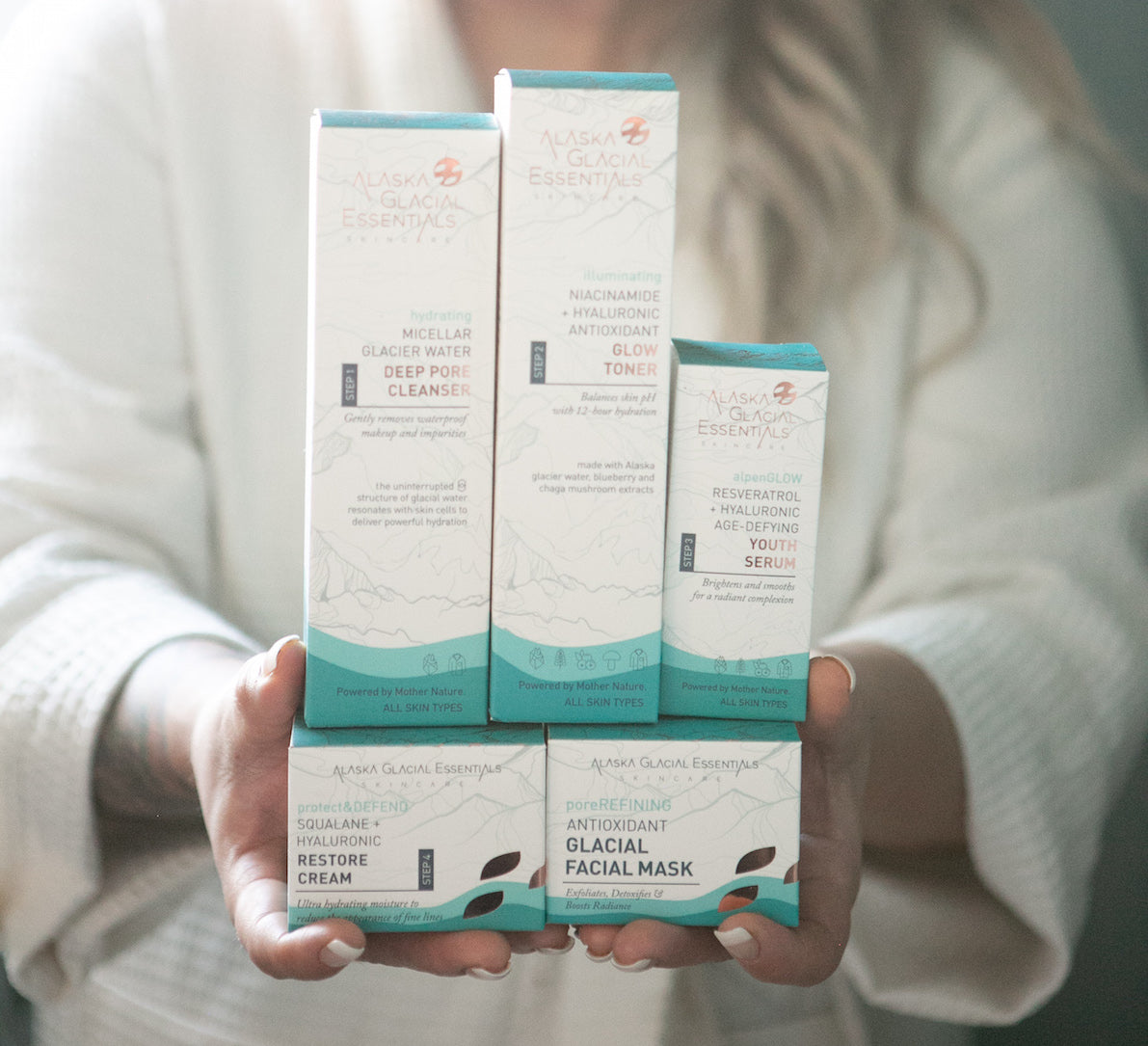 Kit esencial para la piel facial glacial