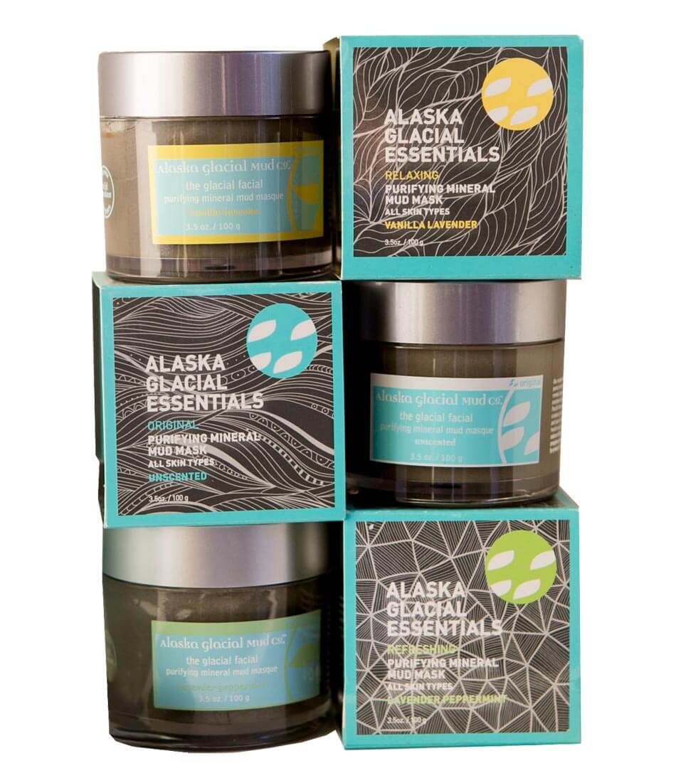 alaska glacial mud masks front packings