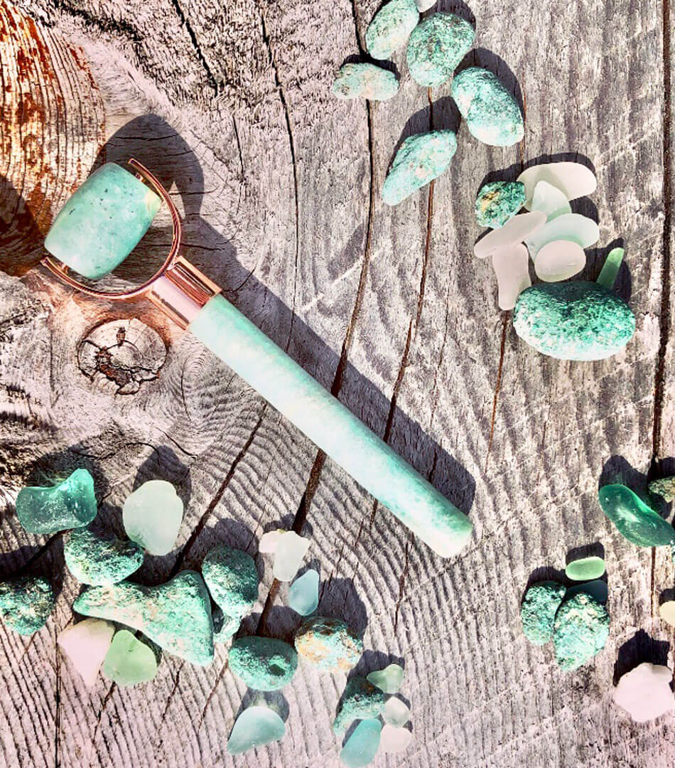 amazonite jade facial face roller