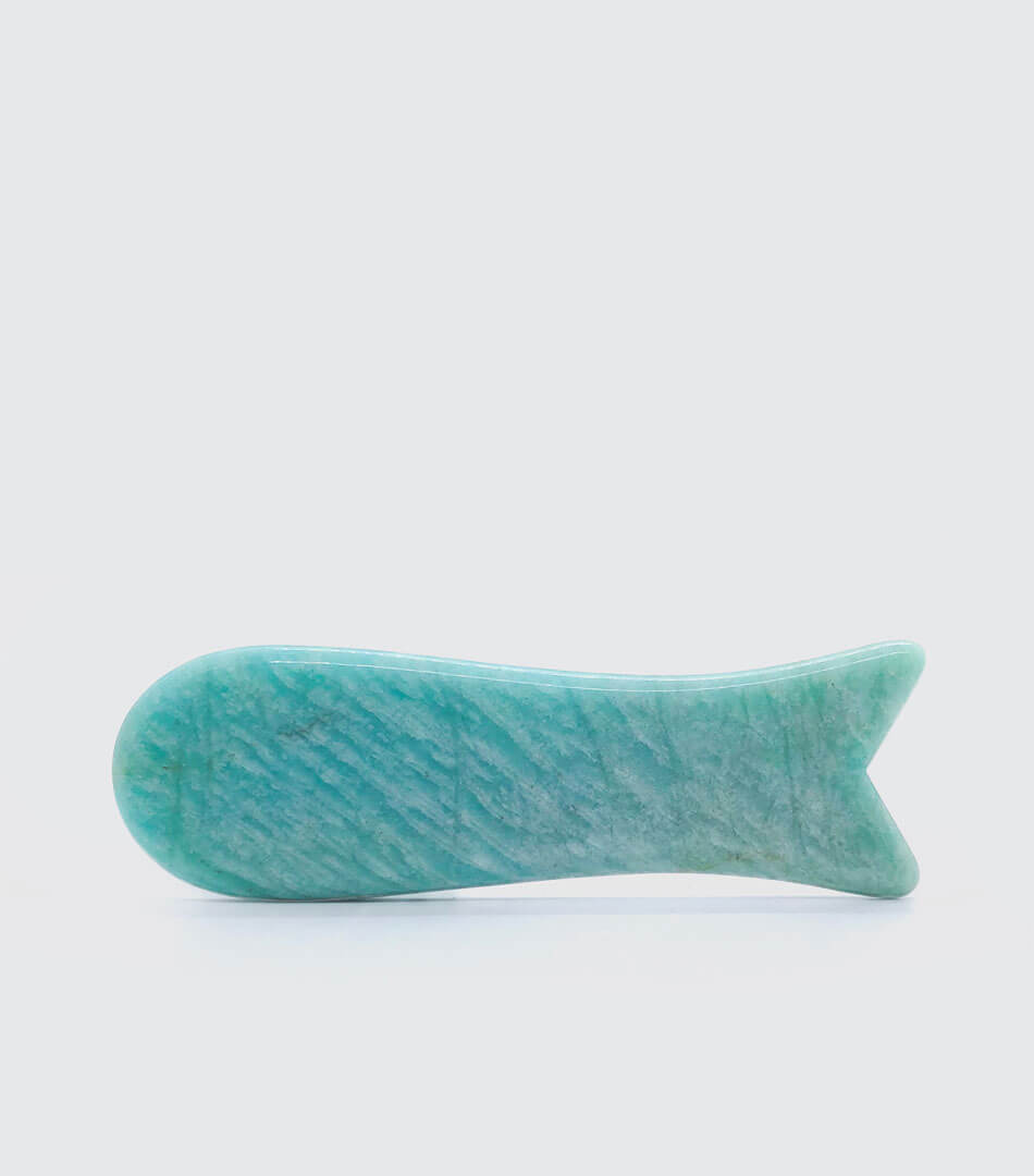 fish-shape amazonite gua sha