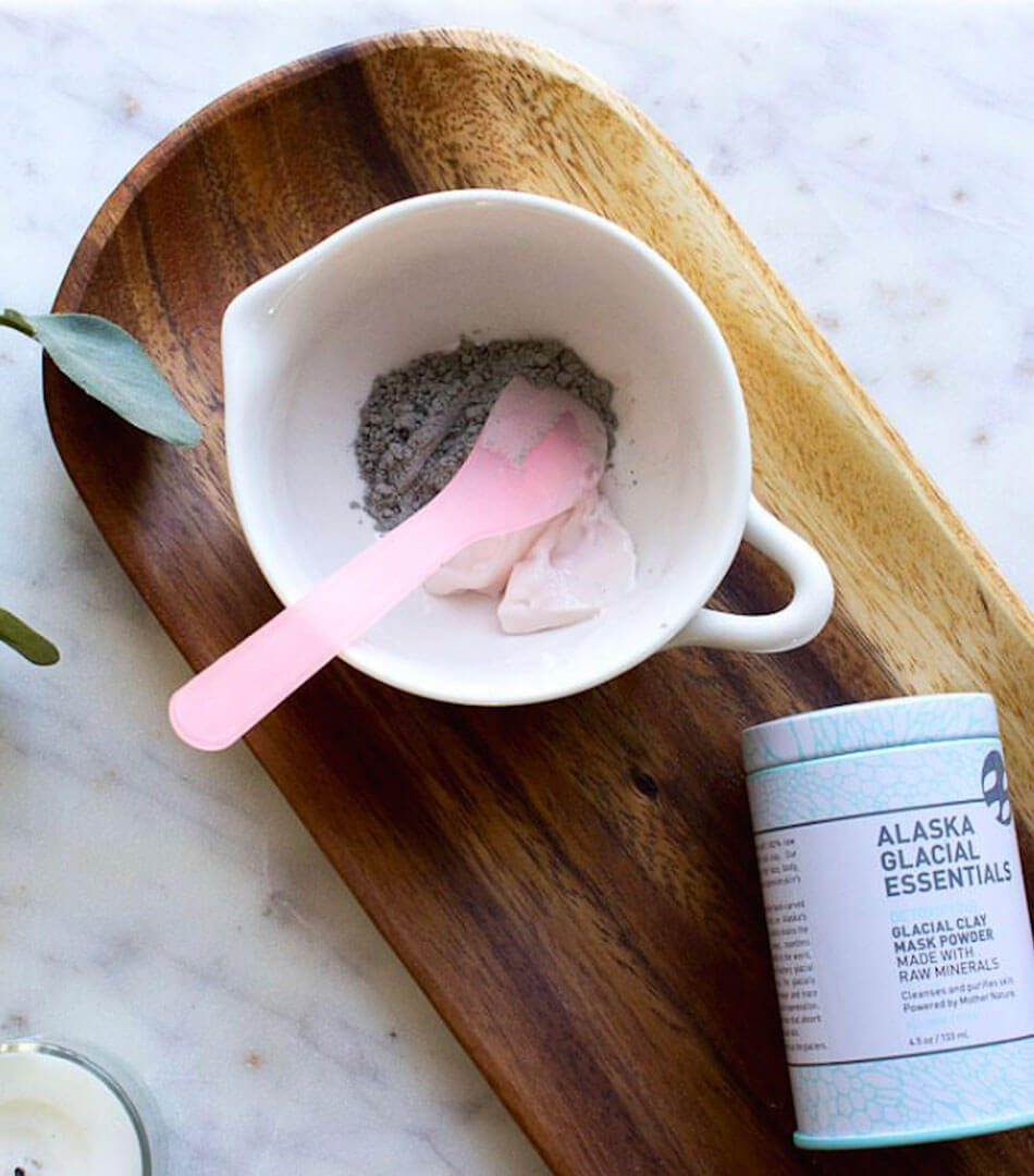diy clay mask glacial clay powder