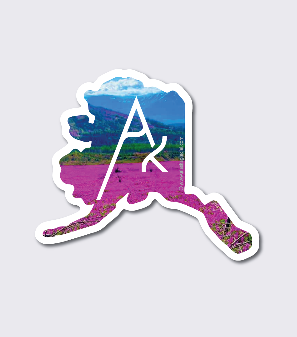 AK sticker - Fireweed background