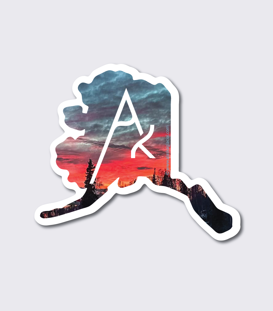 AK sticker - Midnight Sun background