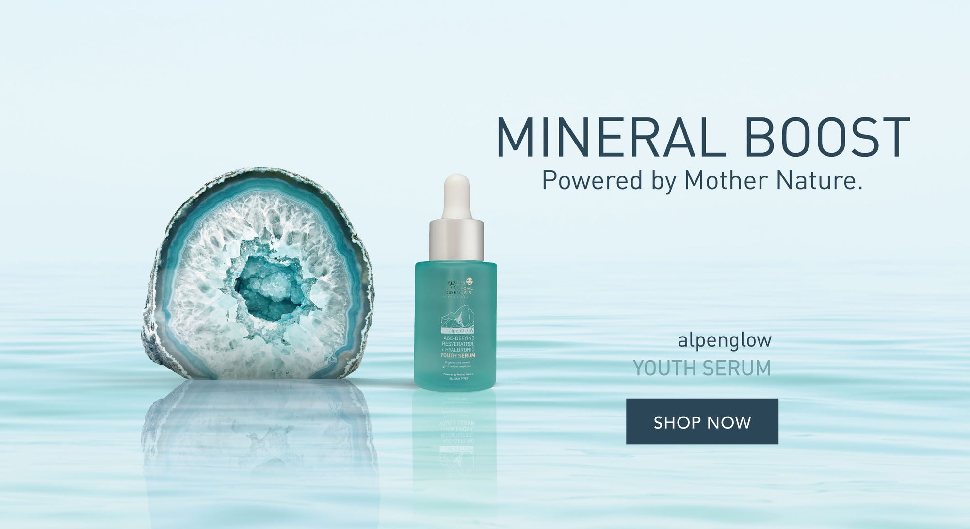 MINERAL BOOST Powered by Mother Nature Alpenglow Youth Serum SHOP NOW
