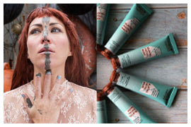 mud mask on woman with link to mud mask page