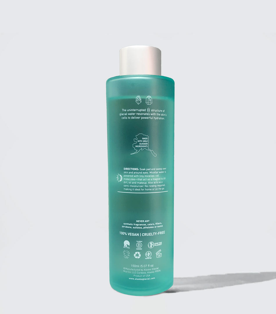 Limpiador de poros profundos con agua micelar de glaciar