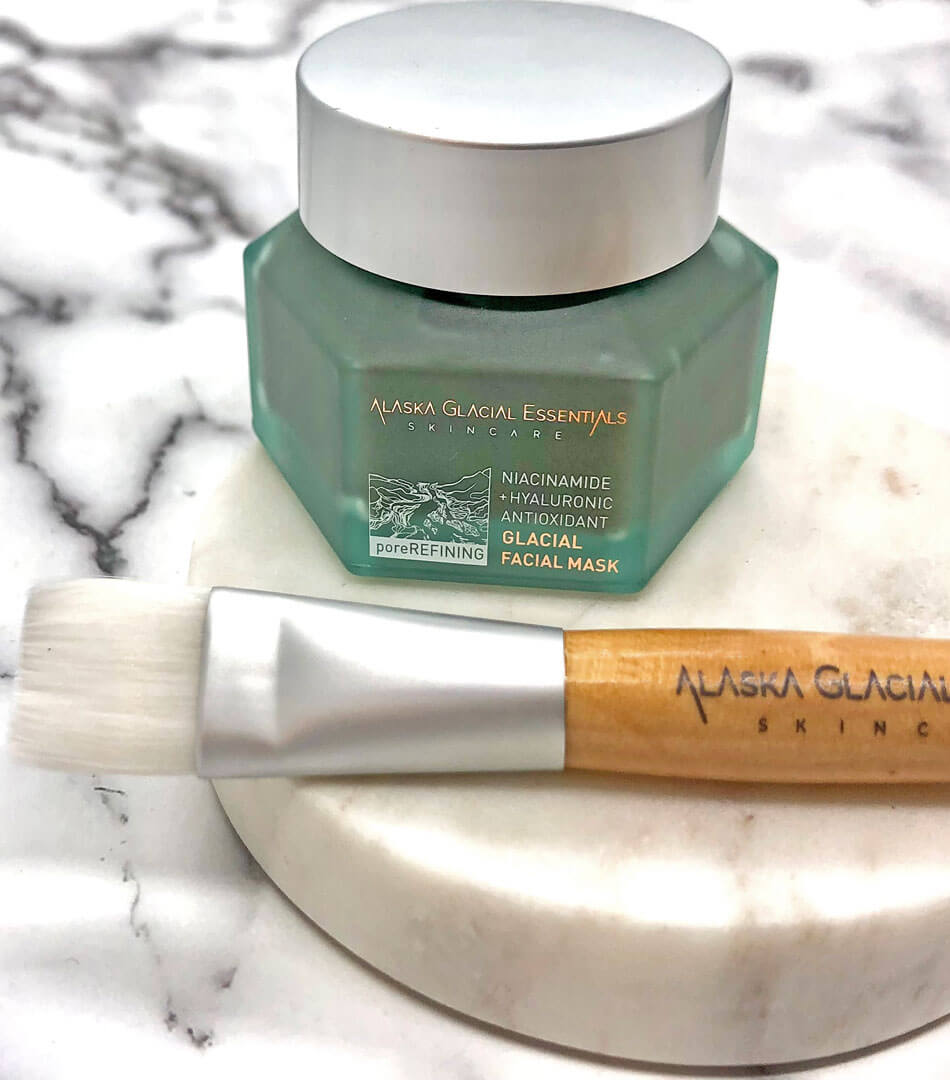 glacial mask with brush